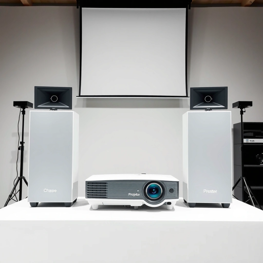Projector - how to hook up speakers to projector
