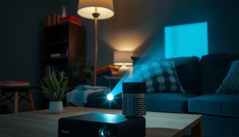 Image illustrating the brightness of a 200 lumens projector in a real-world setting.
