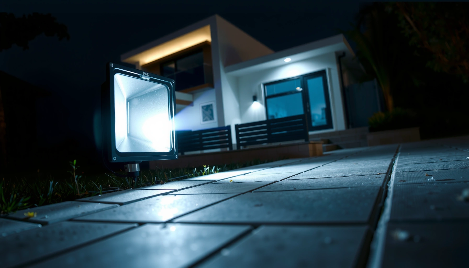 Illustration showing the brightness of 3000 lumens in outdoor settings for better understanding.