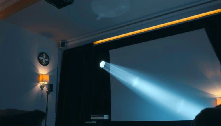 A comparison of brightness levels from a 5000 lumens projector in a real-world setting.
