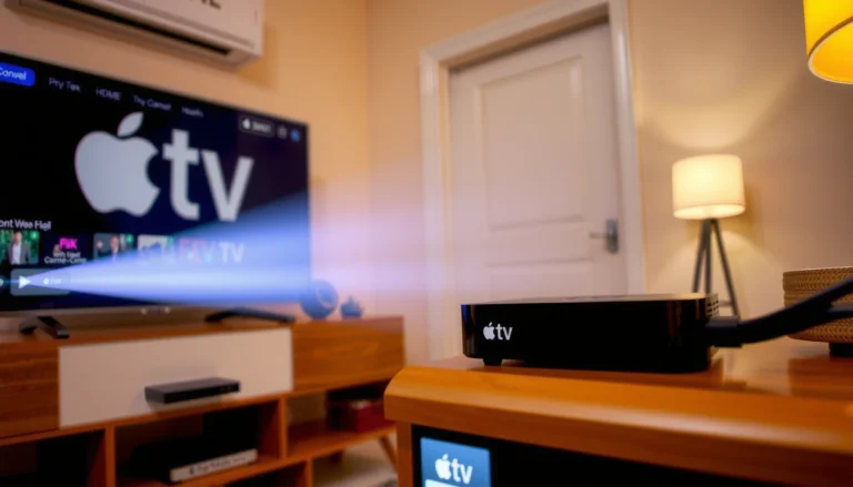 Apple TV connected to a projector, showcasing compatibility and setup tips for users.