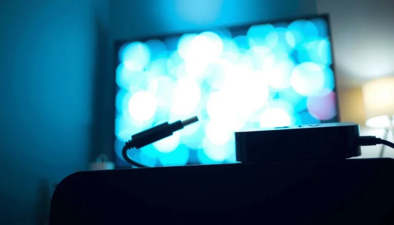 Apple TV connected to a projector, showcasing compatibility and setup options.