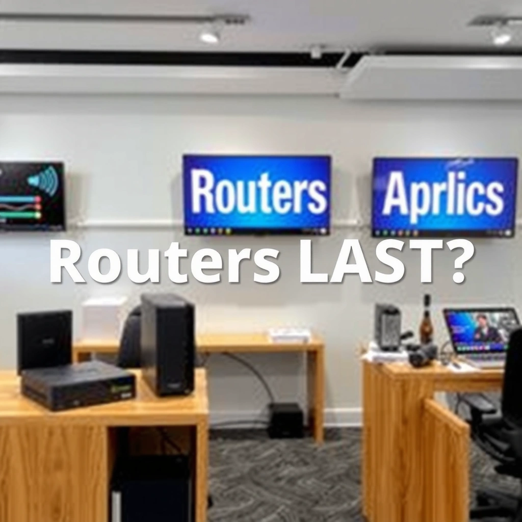Graph showing the average lifespan of routers and signs for replacement in home networks.
