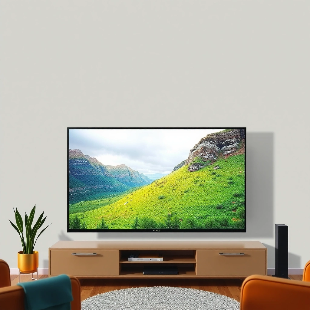 Image showing safe cleaning options for smart TV screens, including microfiber cloths and gentle cleaners.