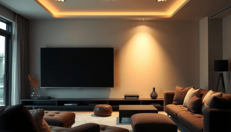 Illustration showing optimal TV sizes based on viewing distance for the best experience.