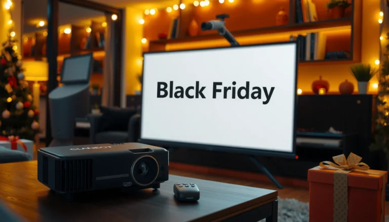 A variety of projectors available for Black Friday sales, showcasing expected discounts and deals.