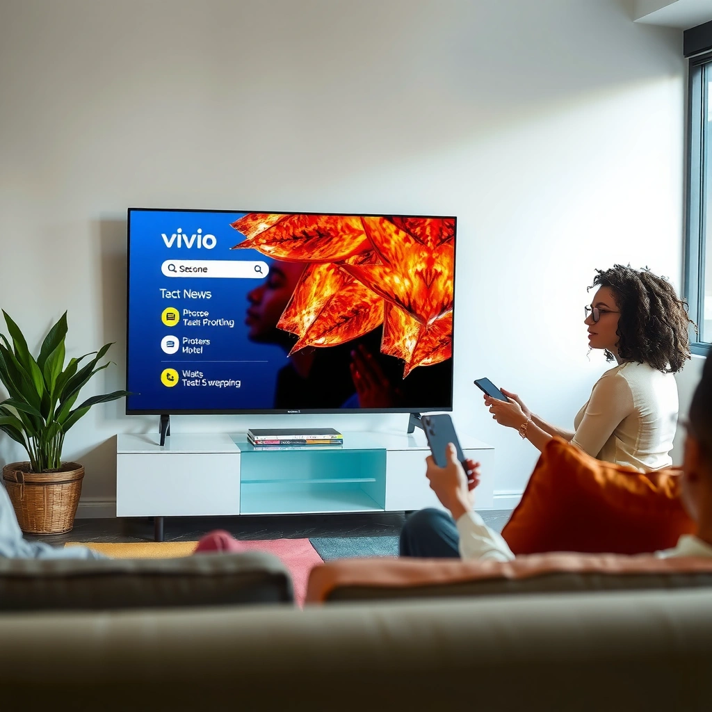 A selection of built-in apps available on Vizio Smart TV, showcasing popular streaming options.