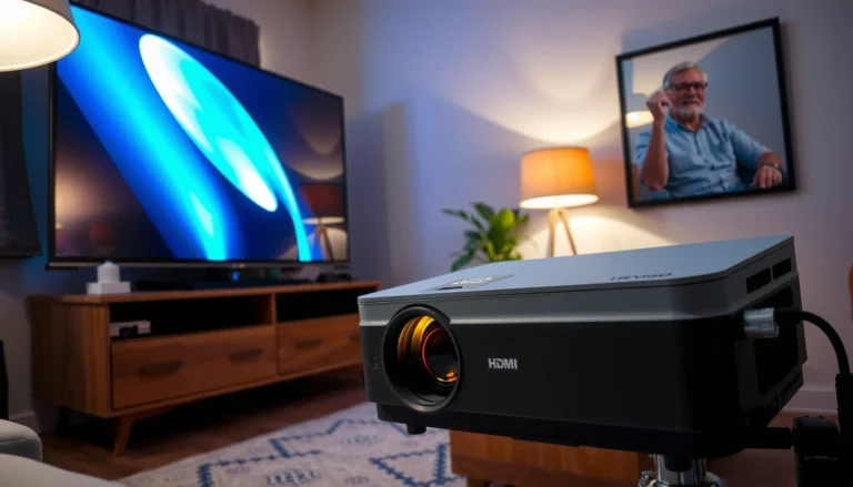 A projector displaying cable TV content, showcasing how to watch cable on a projector.