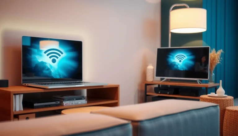 Step-by-step guide on how to cast a laptop screen to a Smart TV for easy viewing.