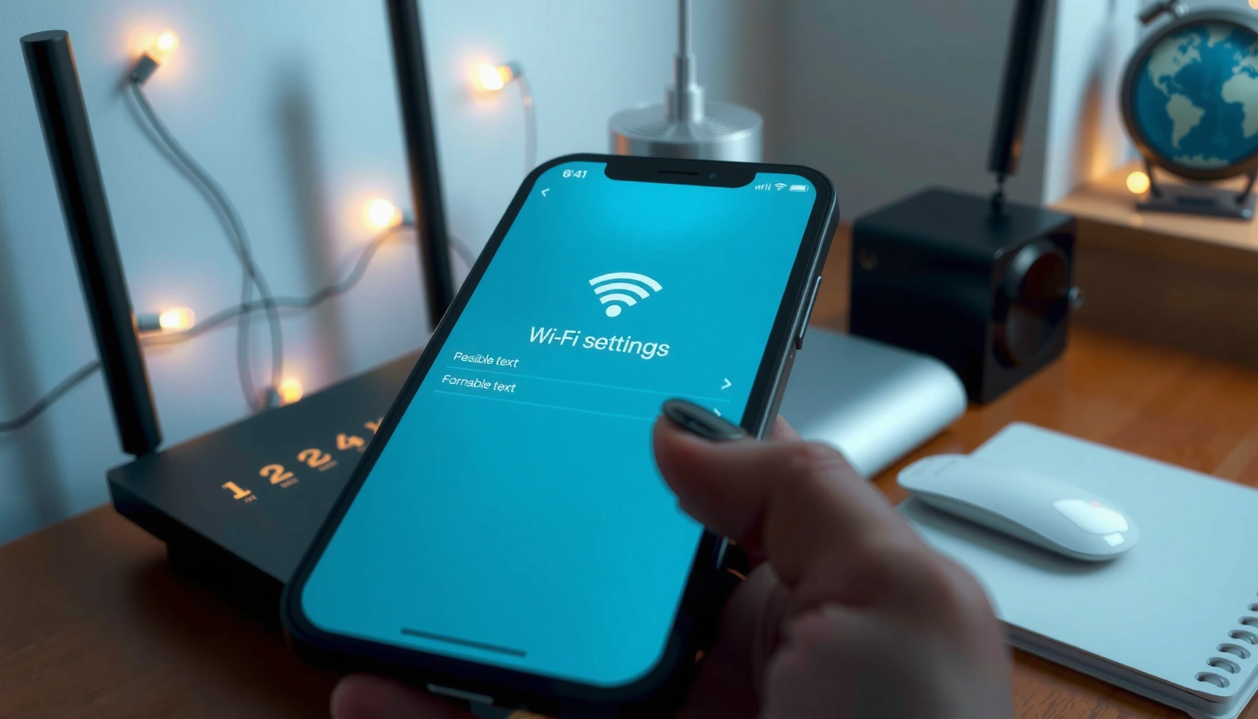 Step-by-step guide on changing Wi-Fi password on iPhone with clear instructions.