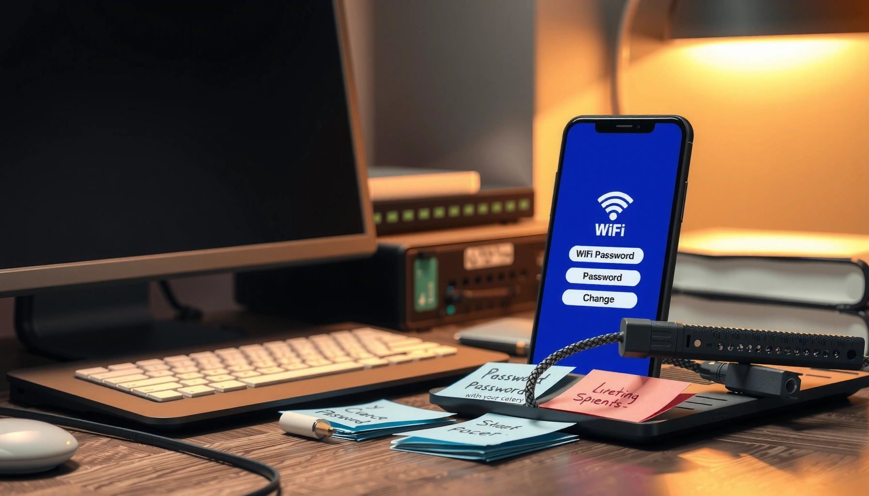 Step-by-step guide on how to change the password of a WiFi router for better security.