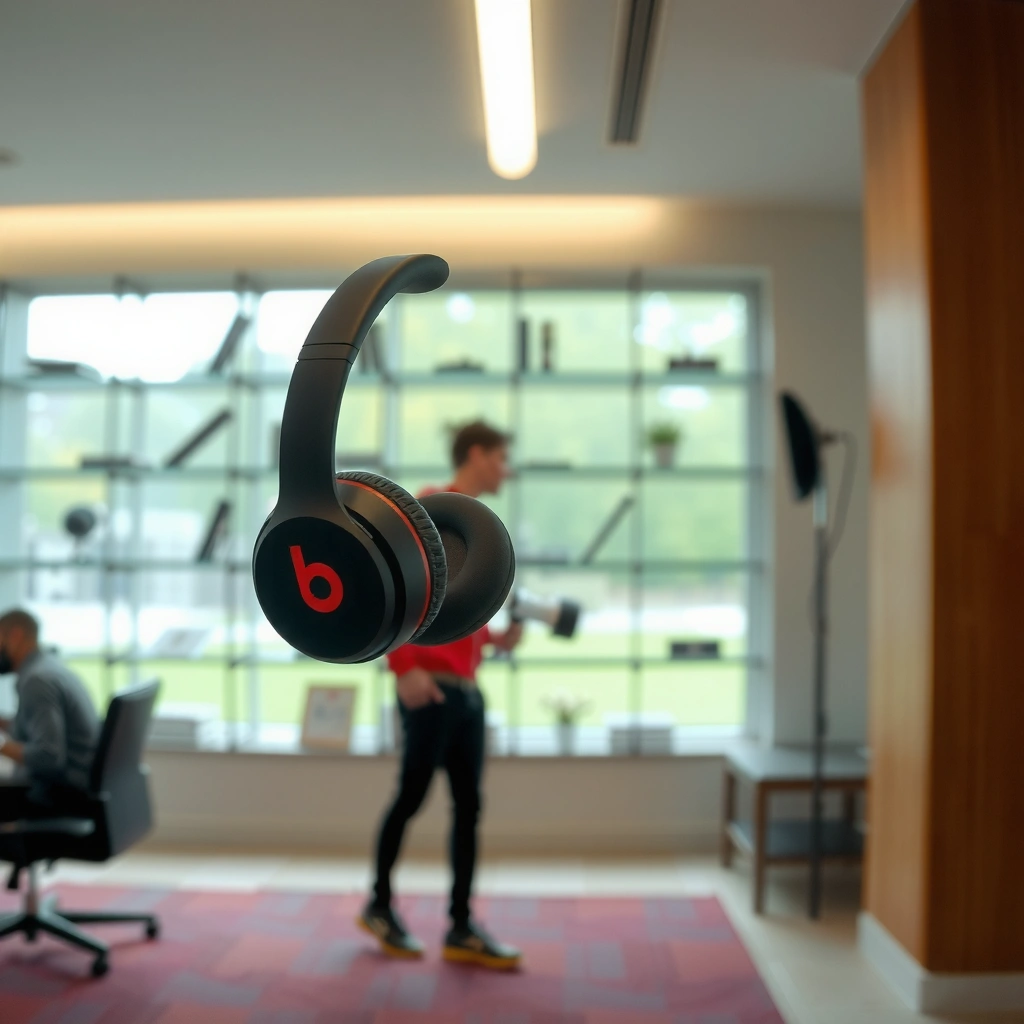 A person checking if their Beats earbuds support Find My feature on a smartphone app.