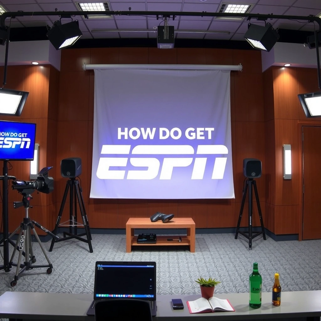 Smart TV screen displaying ESPN app availability for streaming sports content
