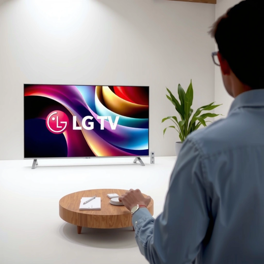 An LG TV displaying the webOS interface, highlighting the Smart Platform features.