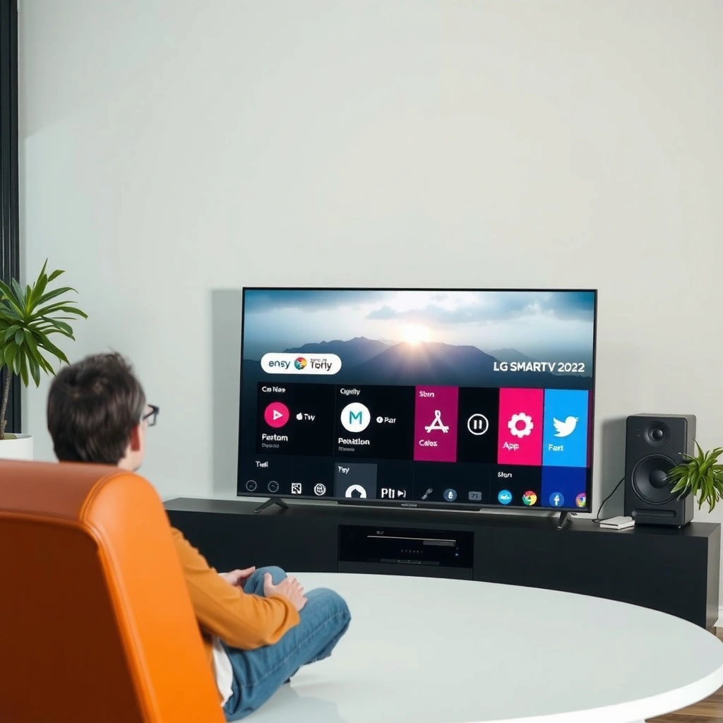 An LG Smart TV displaying the internet connection status for app downloads.
