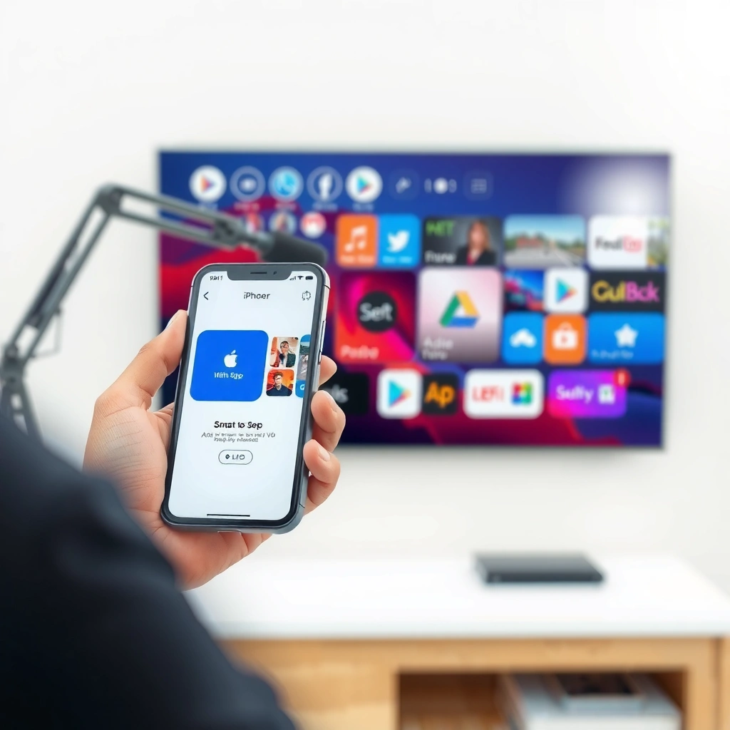 Image showing how to check compatibility and Wi-Fi connection for mirroring iPhone to Smart TV.