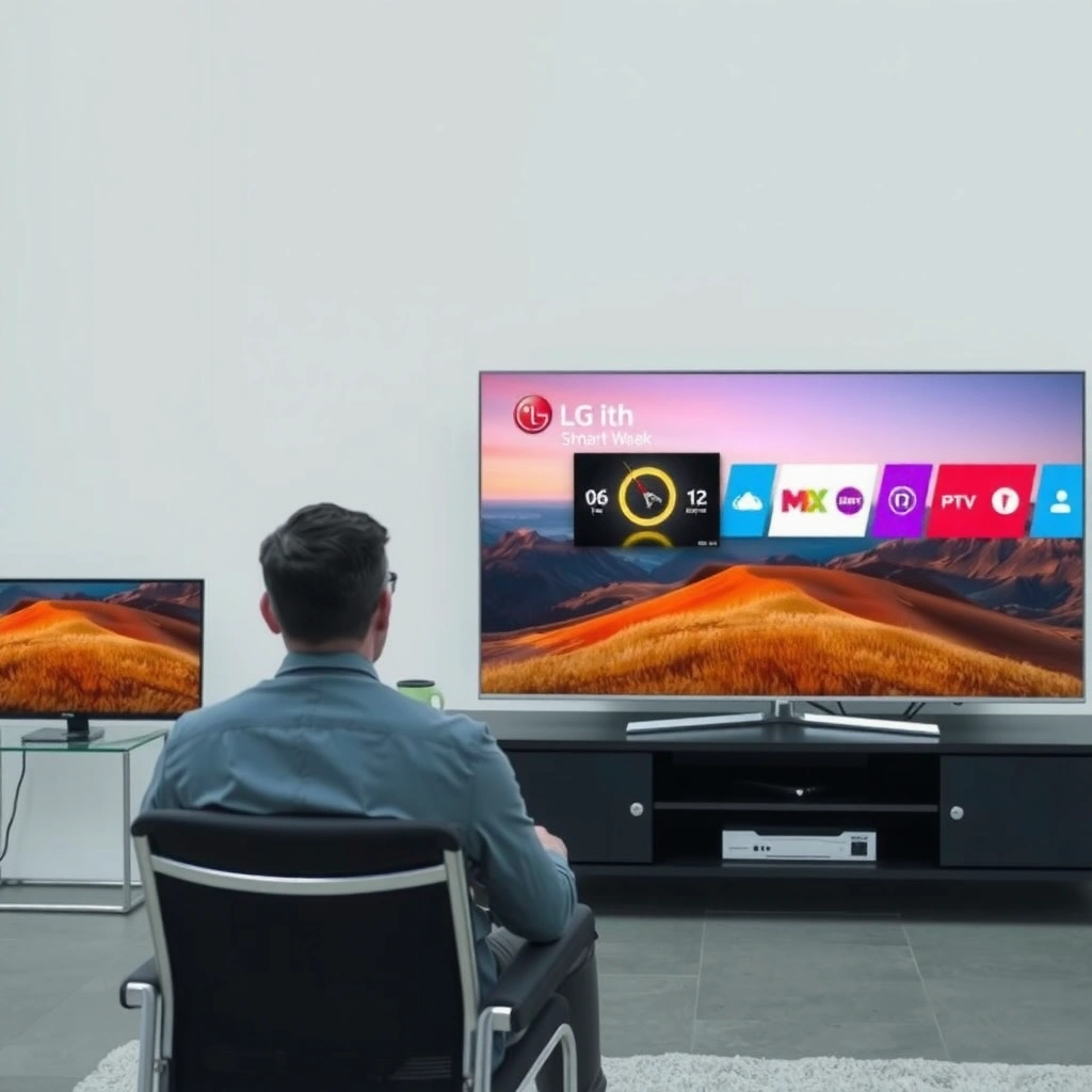 An LG Smart TV displaying internet connection settings for app downloads