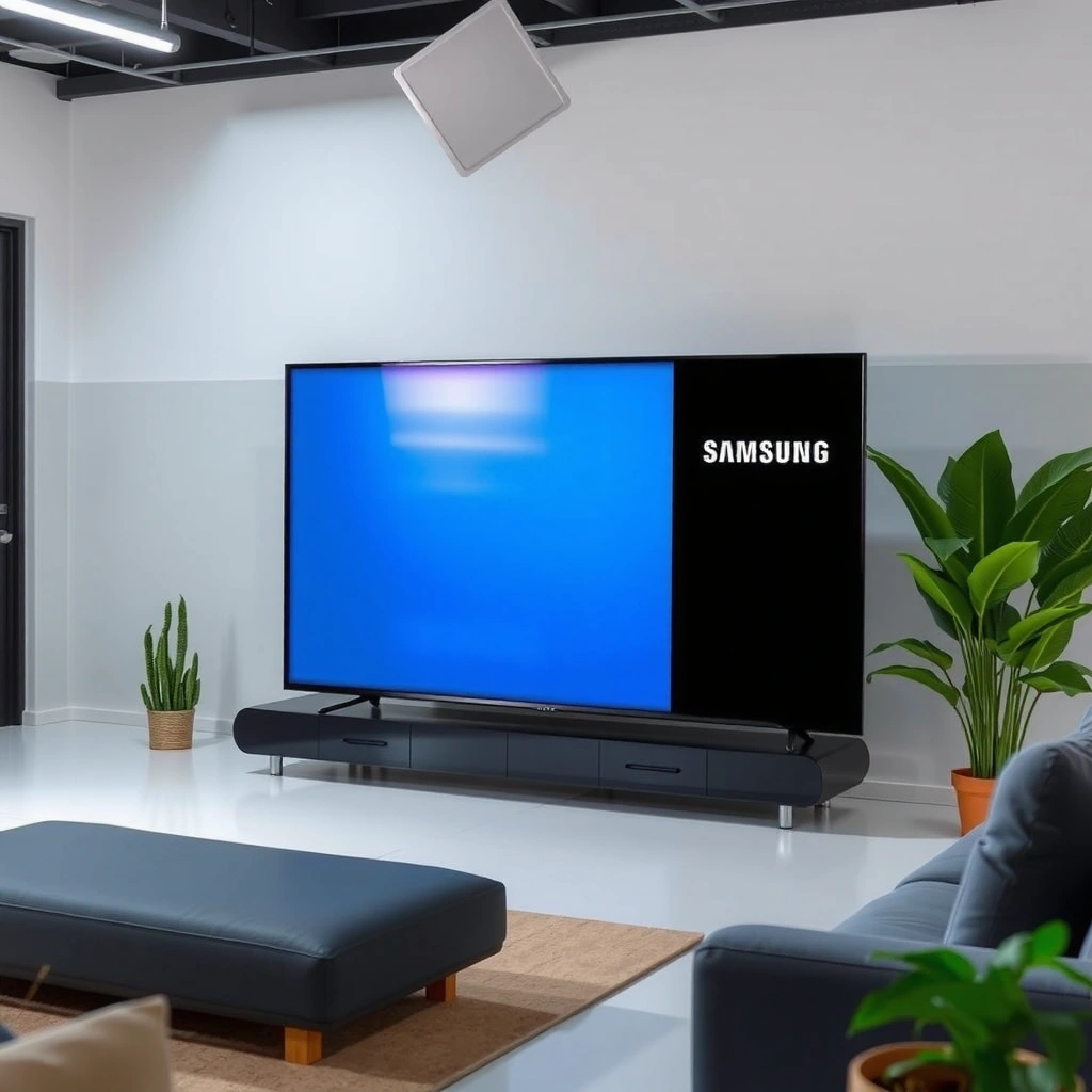 User checking Samsung Smart TV model before performing a factory reset