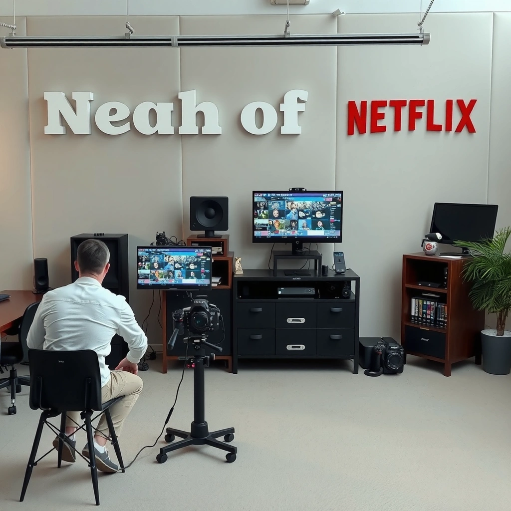 Screenshot of Netflix profile and account menu on a smart TV for logging out.