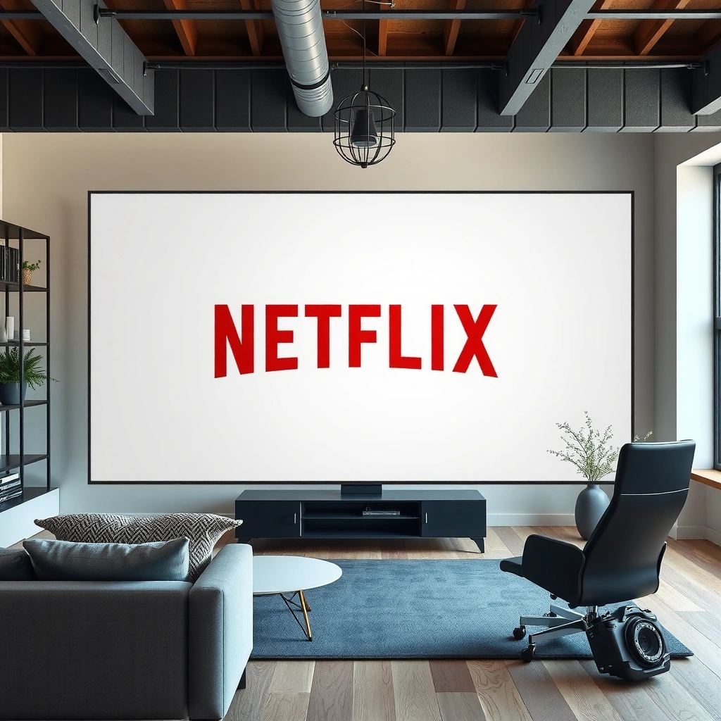 User checking for Netflix updates in the Samsung Smart Hub interface.