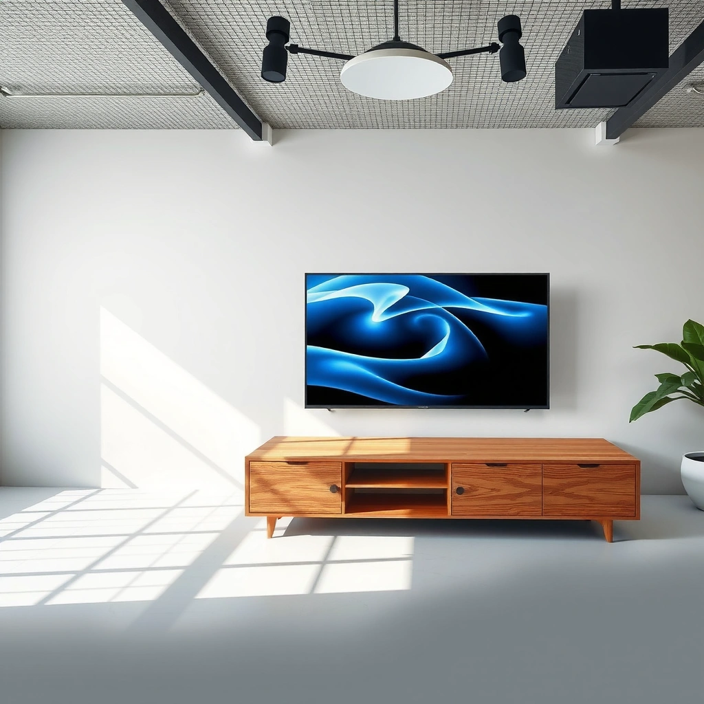 A person checking network settings on a smart TV to ensure internet connectivity.