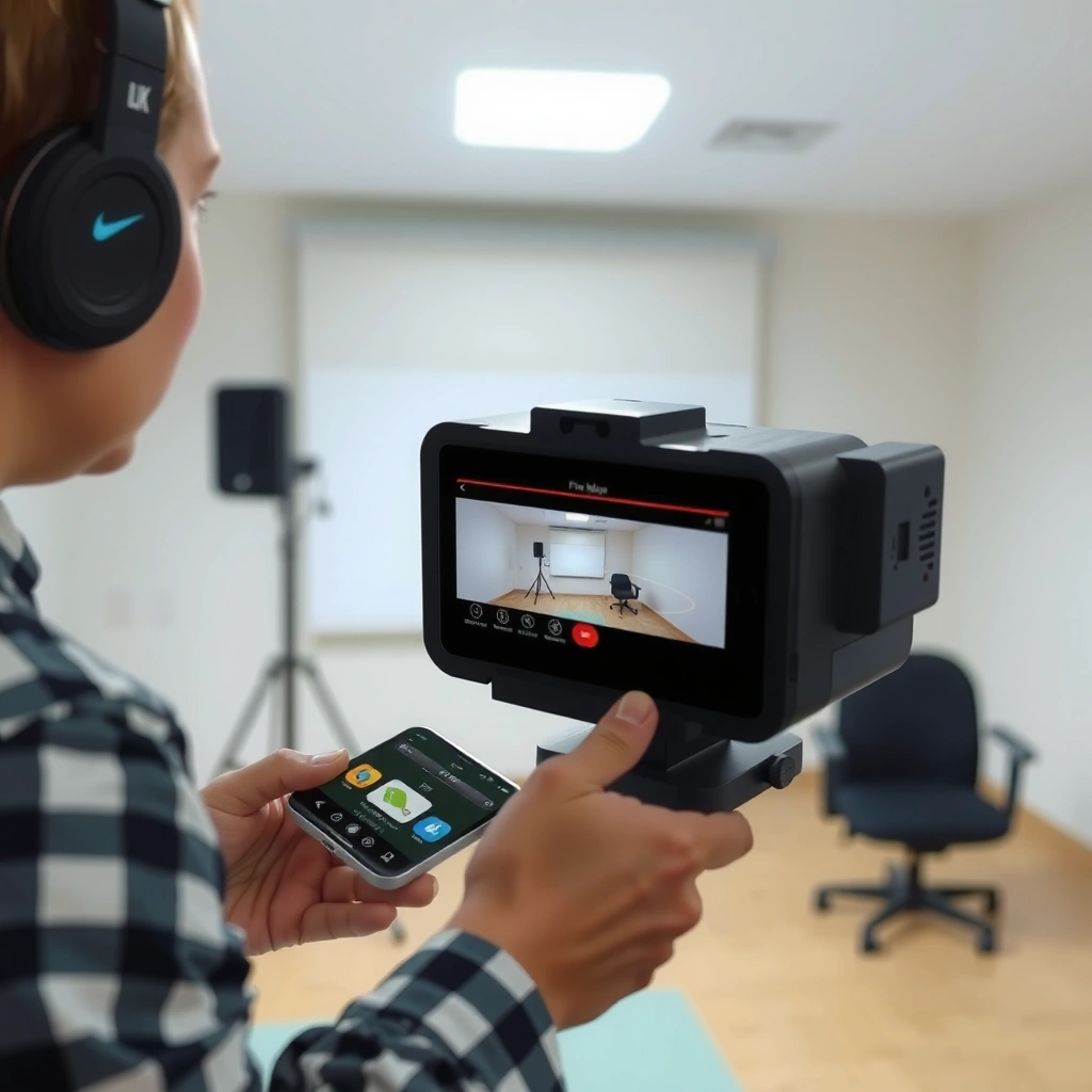 Image showing various ports on a projector and a phone for connecting devices.