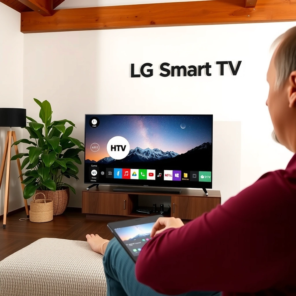Items needed before setting up an LG Smart TV, including cables and remote control.