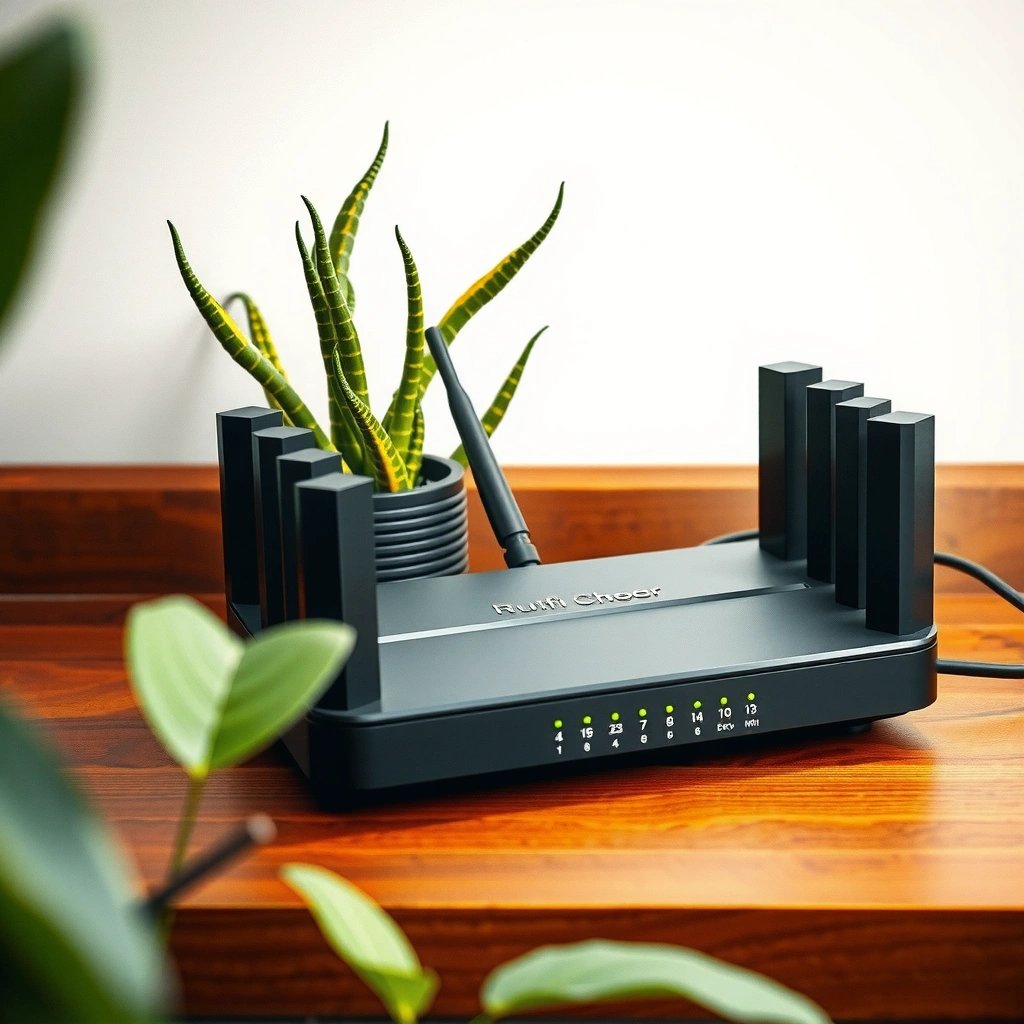 Image showing a router label with WiFi password information for easy access.