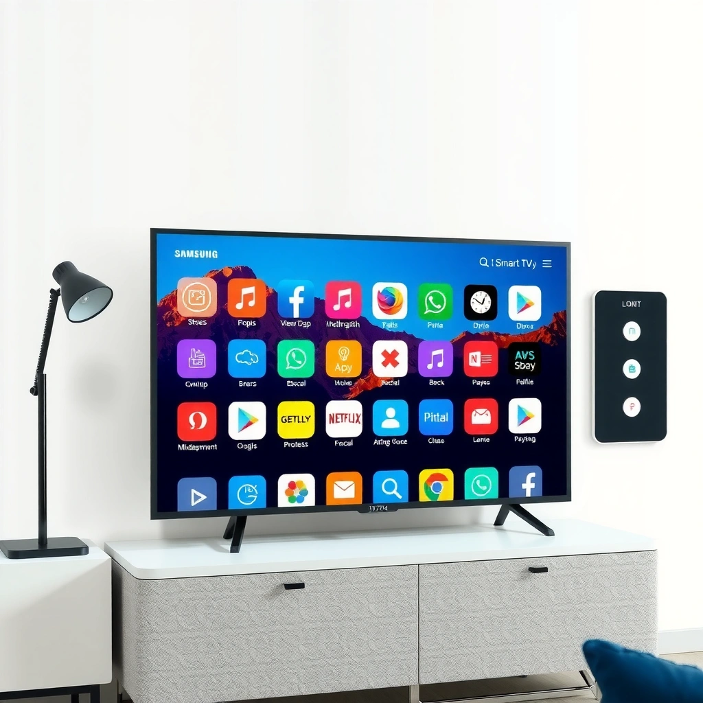 A Samsung Smart TV displaying connection settings to verify internet connectivity for app installation.