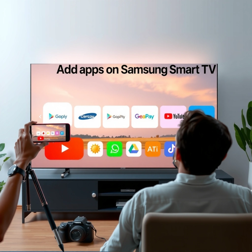 Samsung Smart TV displaying connection settings for app installation
