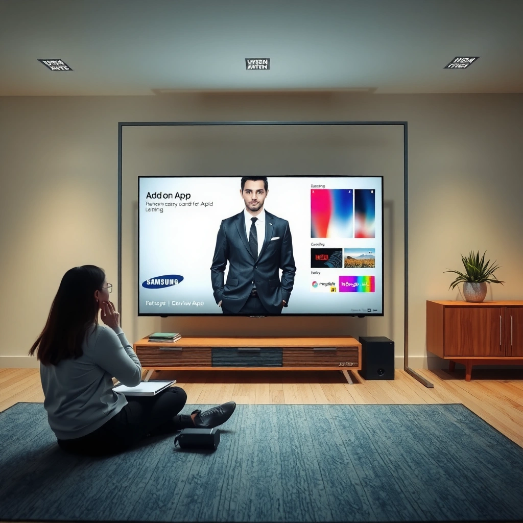 A Samsung Smart TV displaying connection settings for app installation.