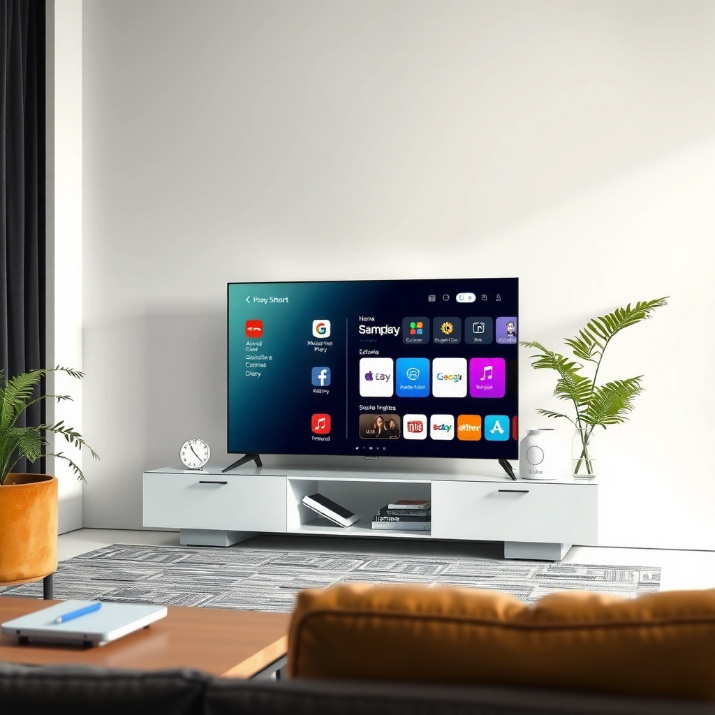 A person checking the model of their Samsung Smart TV and internet connection for app installation.