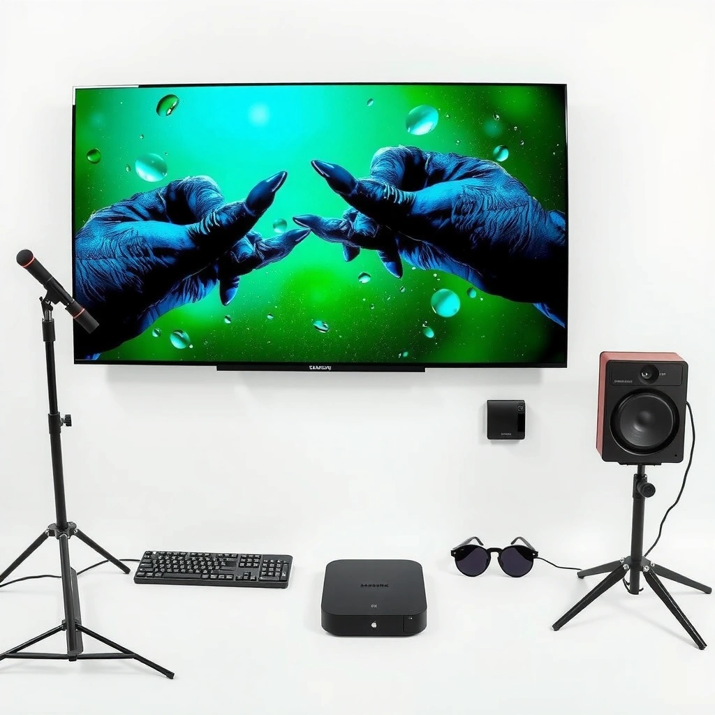 A person checking the network settings on a Samsung Smart TV for streaming setup.