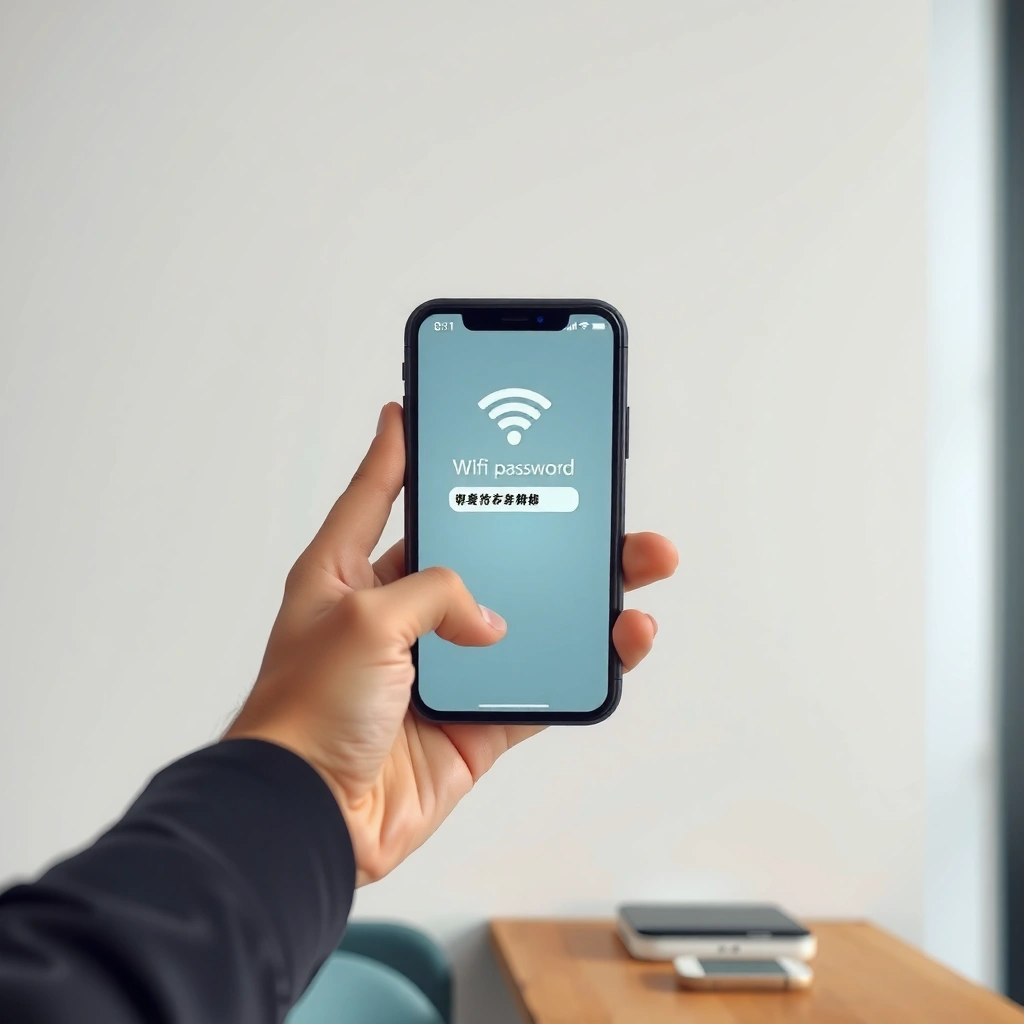 User checking saved WiFi network details on a smartphone screen