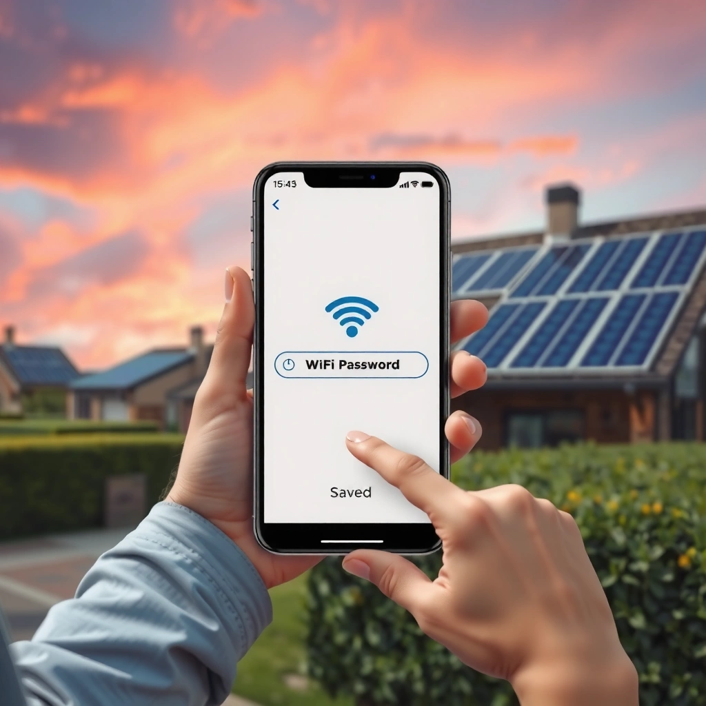 User checking saved WiFi password on an Android device
