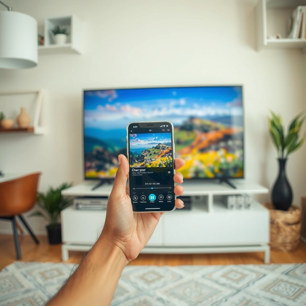 Smart TV displaying AirPlay support settings for streaming from iPhone.
