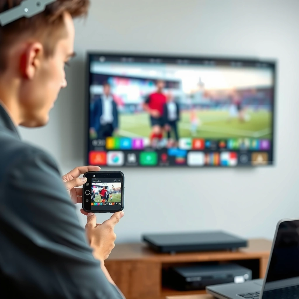 Smart TV and smartphone showing compatibility options for casting.