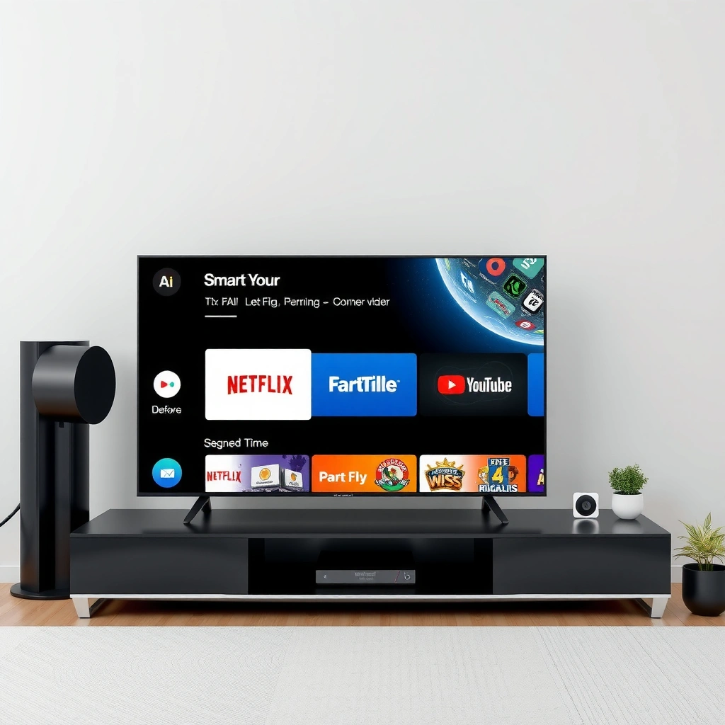 User checking the app store on a smart TV for available applications to download.