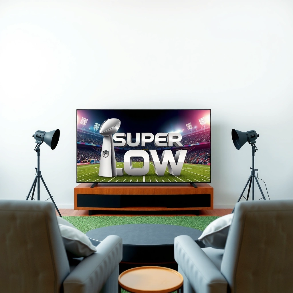 A person checking smart TV apps to watch the Super Bowl, ensuring compatibility and setup.