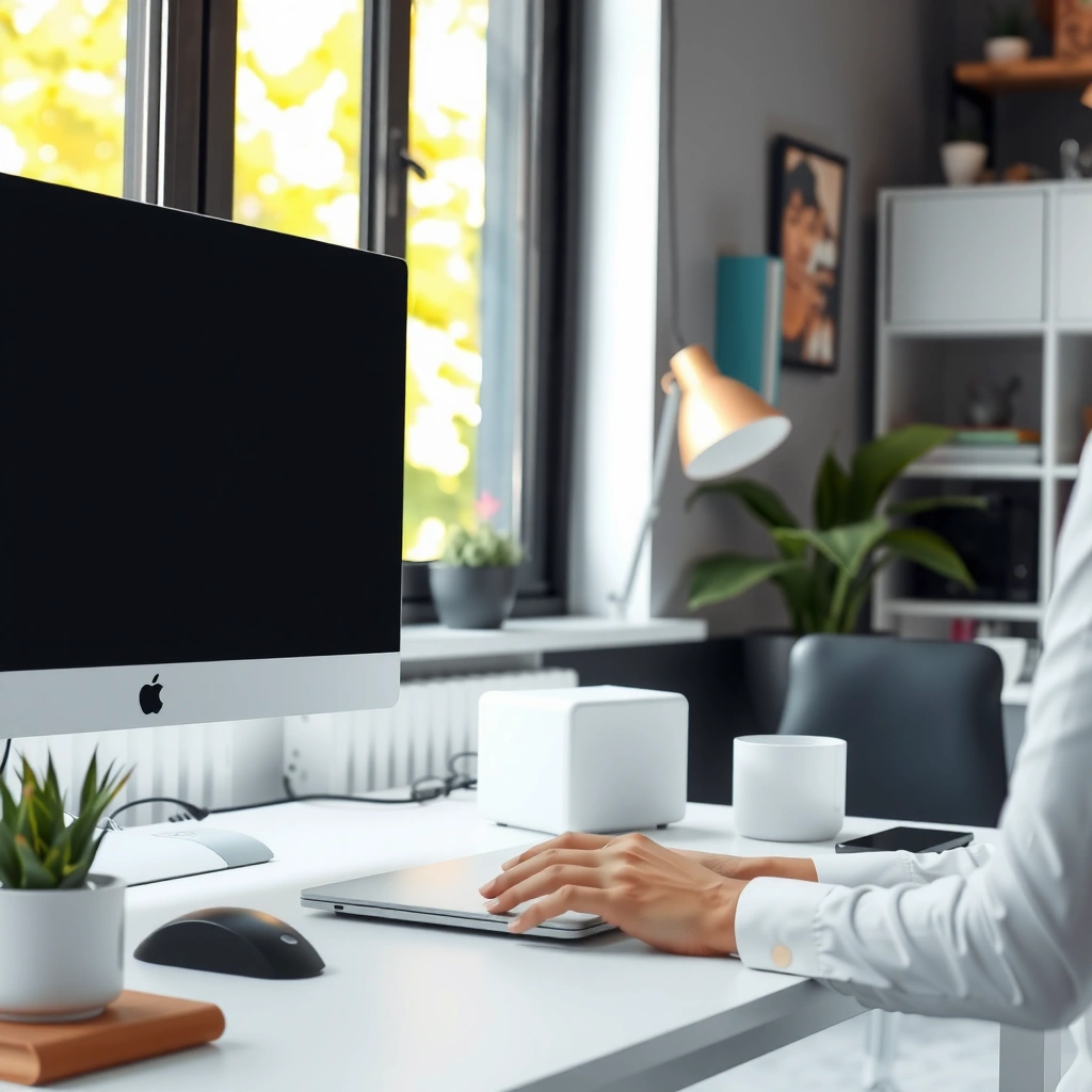 A person checking compatibility between a Smart TV and a computer monitor using various connection options.