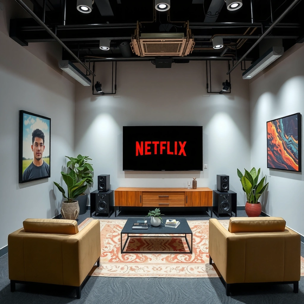 A person checking if their smart TV is compatible with Netflix installation requirements.