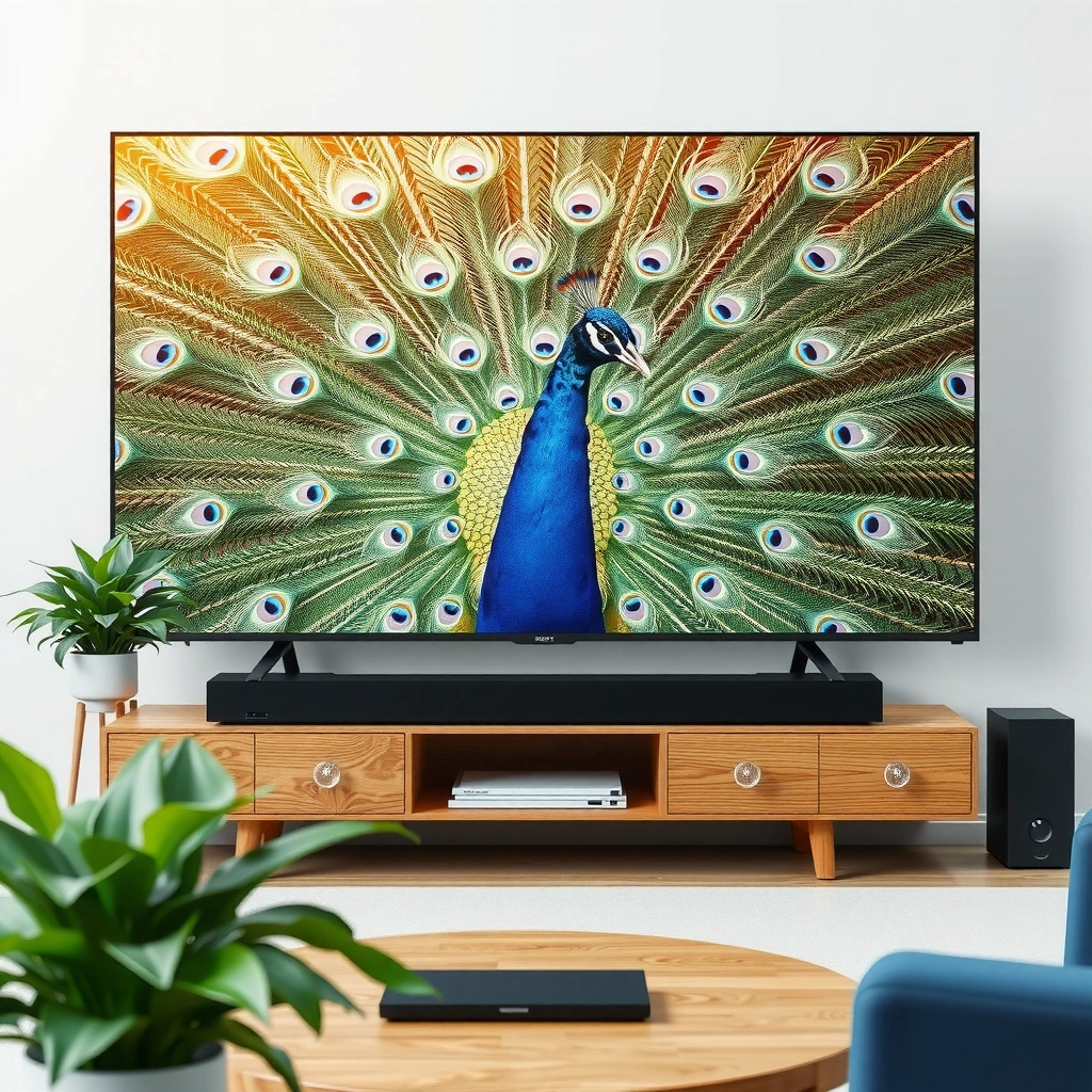 A person checking smart TV compatibility for Peacock streaming service.
