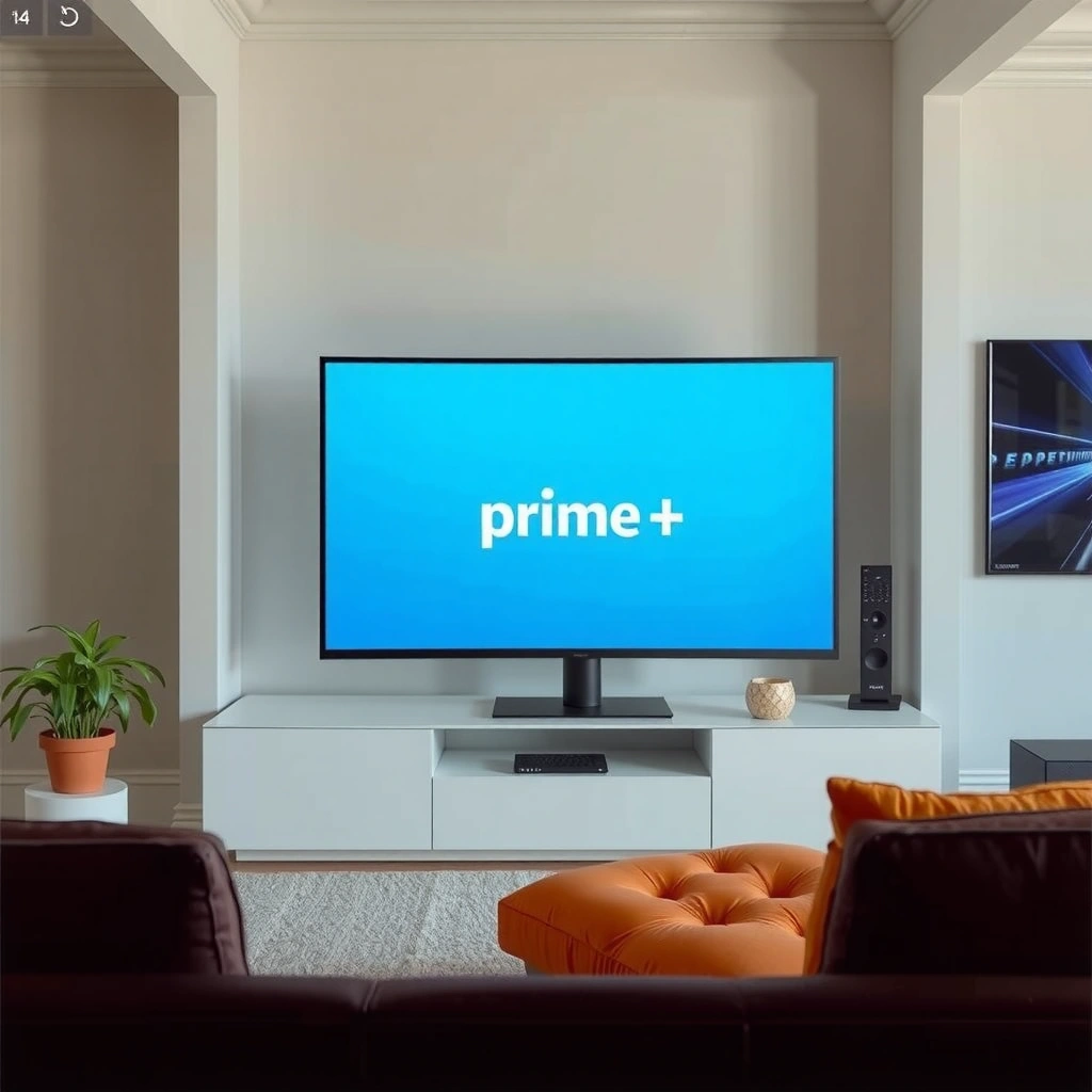 A person checking smart TV compatibility and connecting it to Wi-Fi for Amazon Prime streaming.