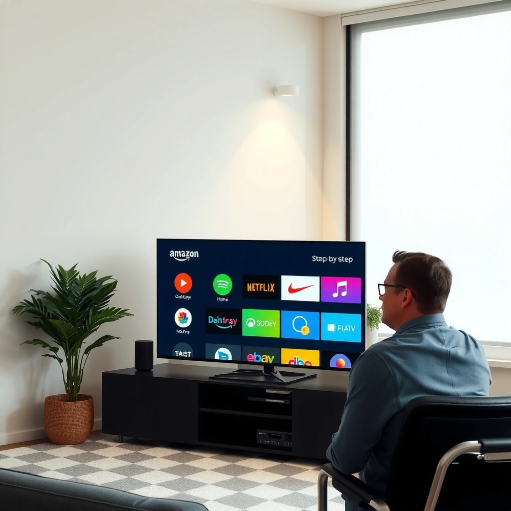 A person checking their smart TV settings for Amazon Prime Video support.