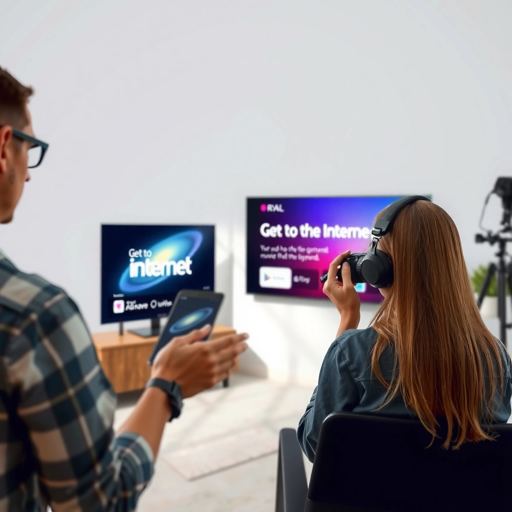 A user navigating network settings on a smart TV to connect to the internet.