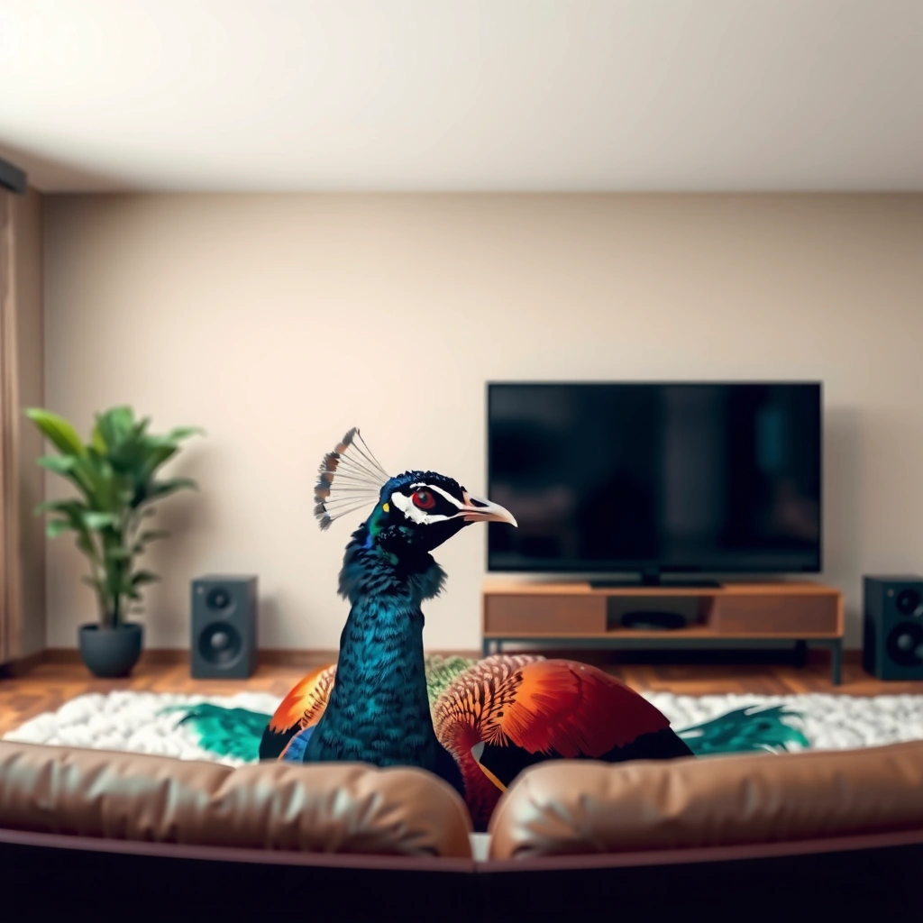 A person checking if their smart TV supports the Peacock streaming service.