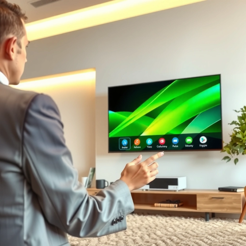 A person checking their smart TV settings for screen mirroring support.