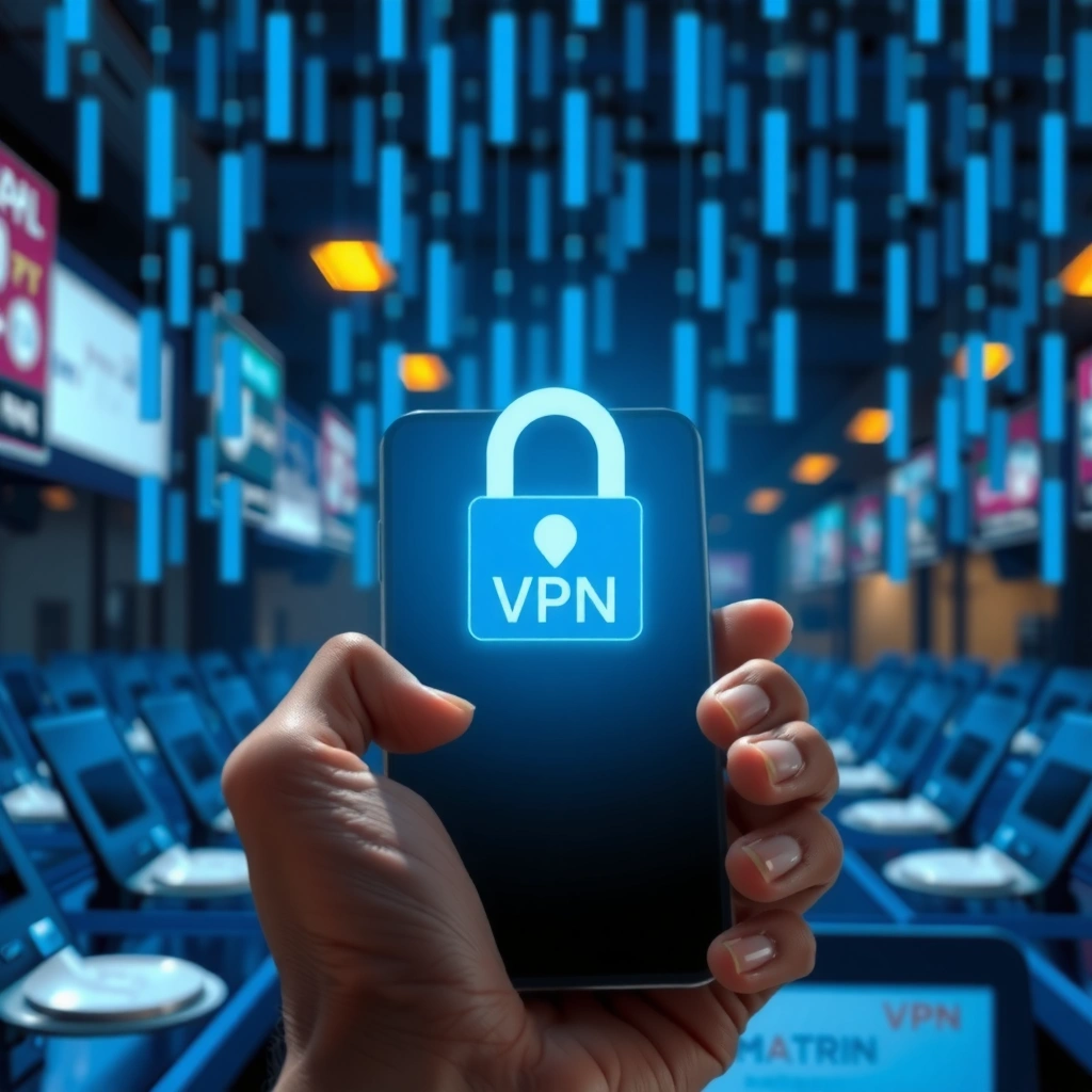 A user checking if their smart TV supports a VPN app for secure streaming.