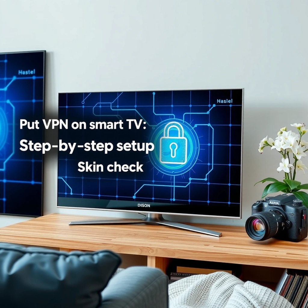 Smart TV settings screen displaying VPN options for setup and configuration.