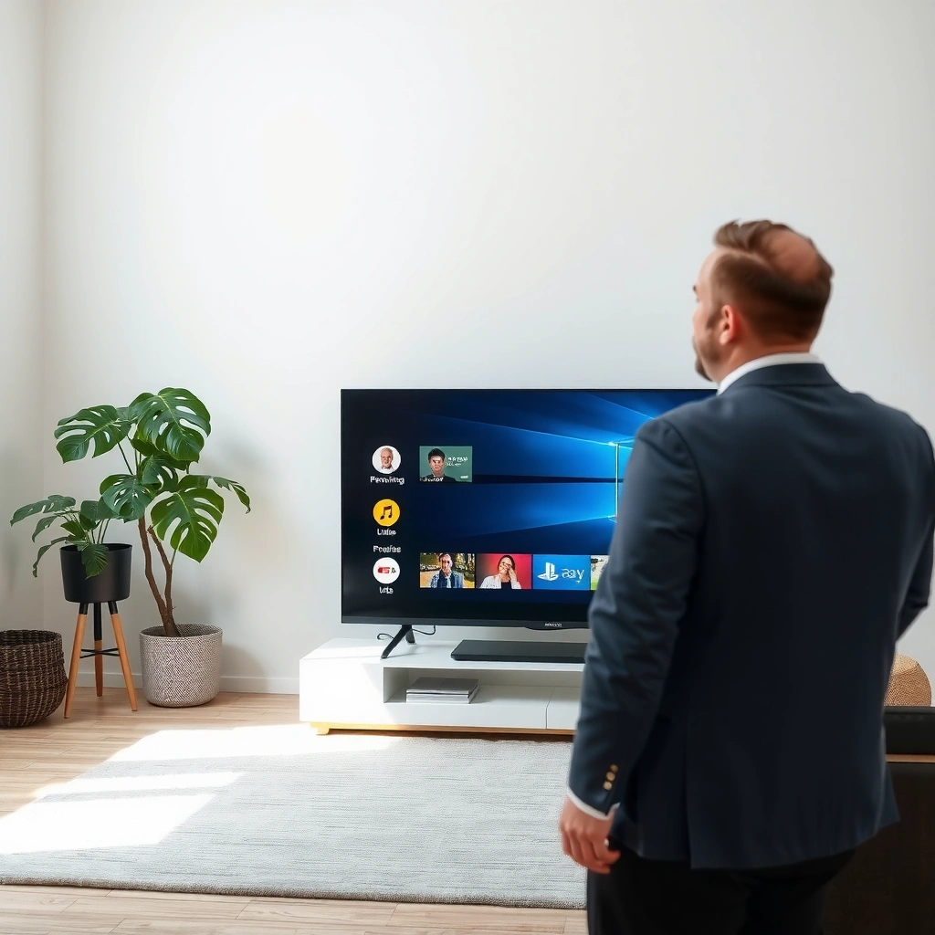 A person checking the Wi-Fi connection on their Smart TV for casting.